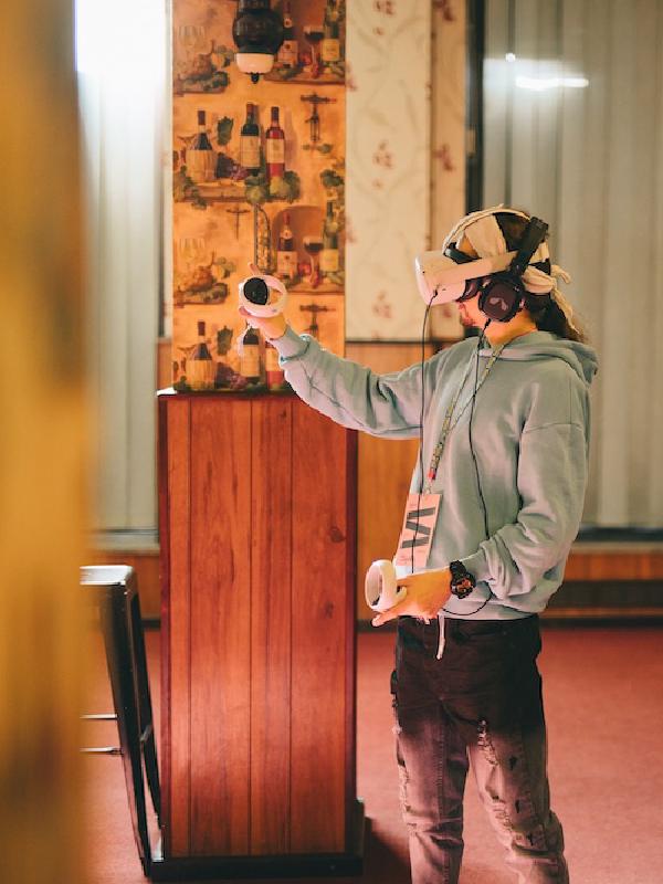 Multiple users engaging with VR installations