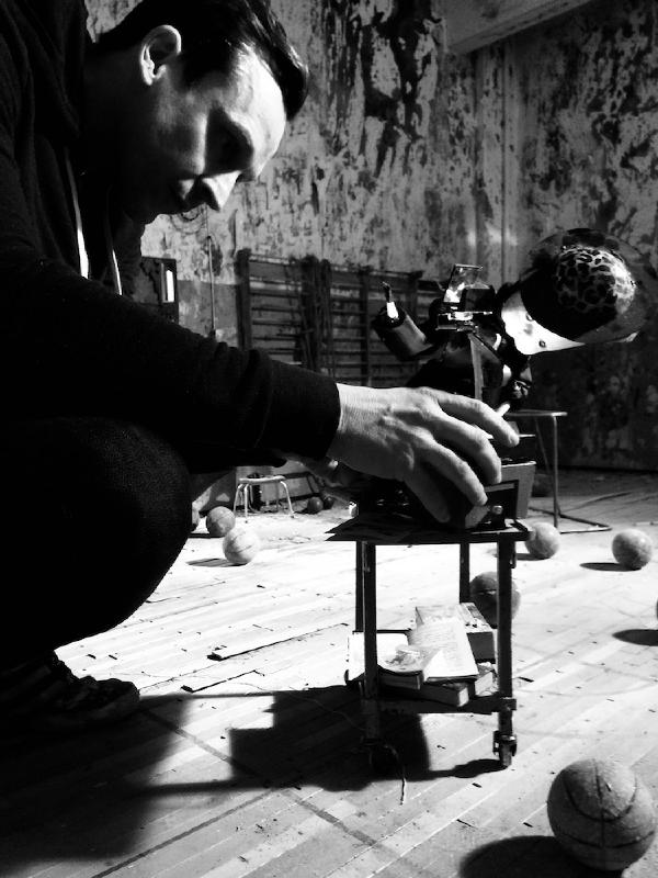 Filming the stop-motion puppets for Gymnasia
